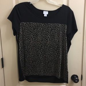 Dressy black and gold party blouse